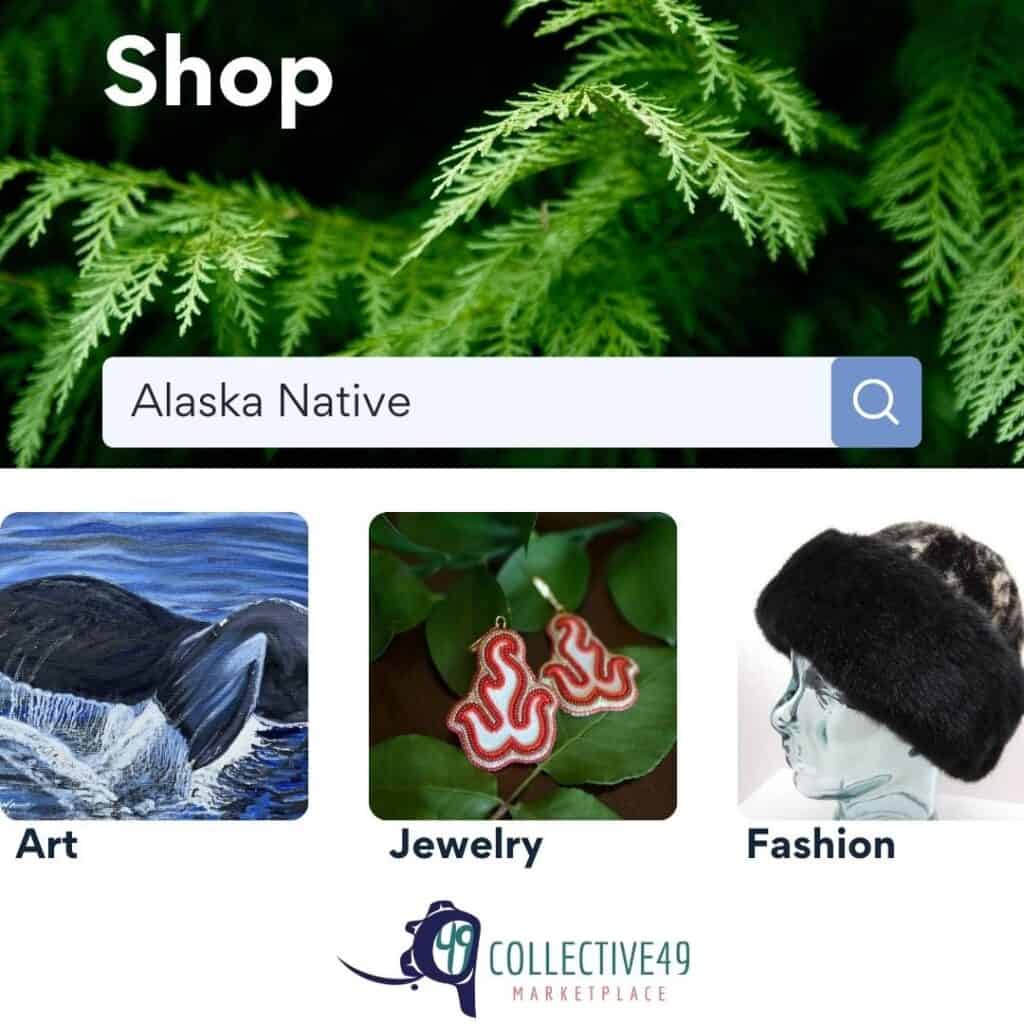 Alaska native art, jewelry, and more.