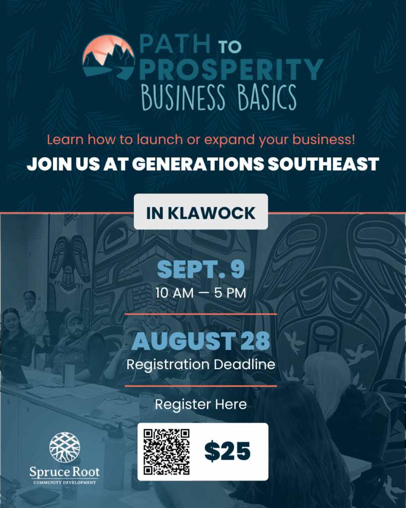 Business Basics workshop in Klawock on September 9th, 2025 flyer