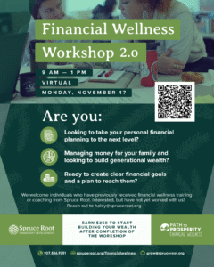 Virtual Financial Wellness Workshop 2.0 on November 17th flyer