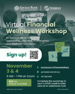 Virtual Financial Wellness Workshop on November 3rd and 4th flyer