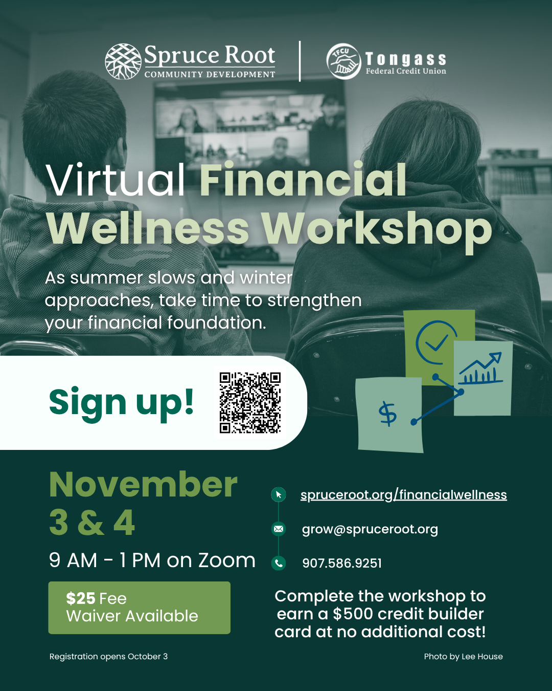 Virtual Financial Wellness Workshop on November 3rd and 4th flyer